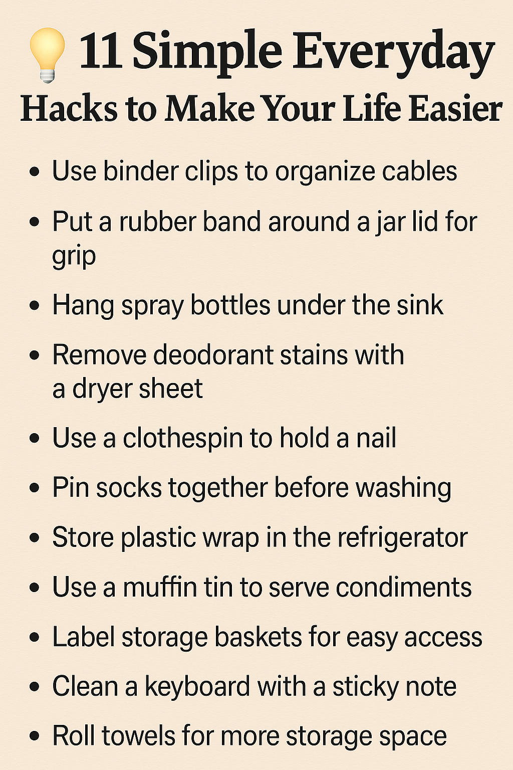 11 Simple Everyday Hacks to Make Your Life Easier